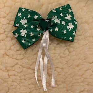 Green & White Irish Brooch